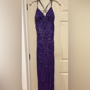 Purple Sequence Prom dress size 0
